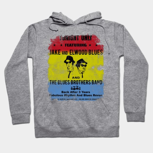 The Blues Brothers concert poster, distressed Hoodie by woodsman